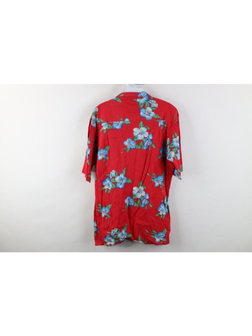 Vtg 70s 80s Streetwear Mens Medium Rayon Gabardine Flower Hawaiian Button Shirt - Picture 11 of 13